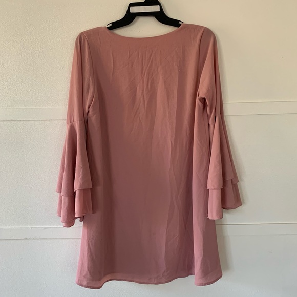 Mary & Mabel vneck bell sleeve slip over fully lined dress size small - Picture 3 of 9